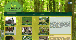 Desktop Screenshot of justmammals.co.uk